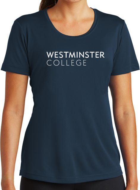 Westminster Womens Performance Short Sleeve Tee Westminster College Wordmark - ONLINE ONLY