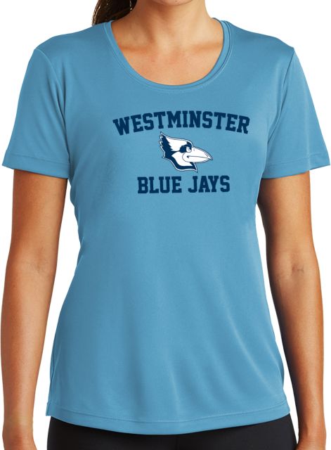 Westminster Womens Performance Short Sleeve Tee Westminster Jays Mark - ONLINE ONLY